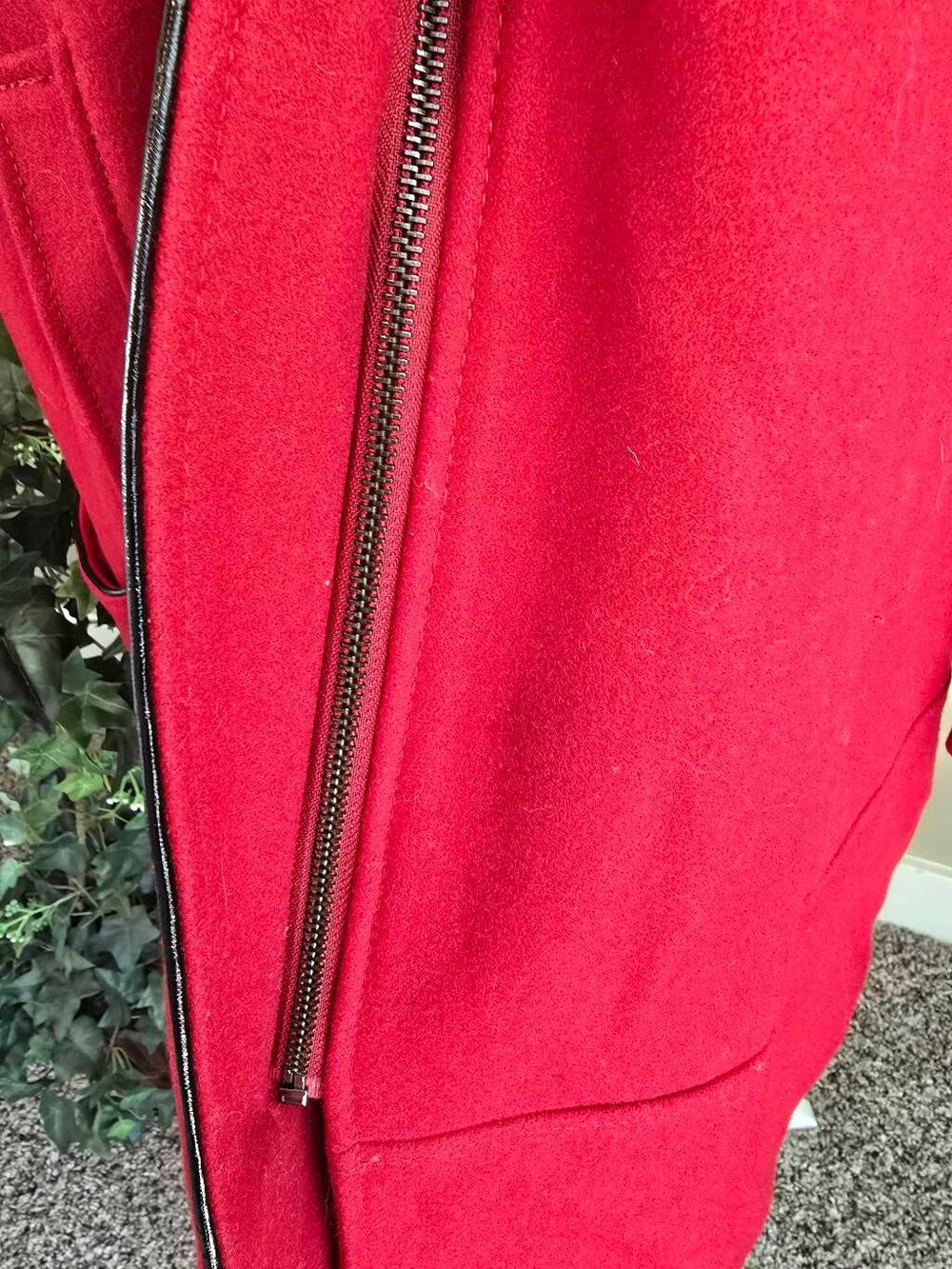 Guess Pea Coat Red Sz XL Wool blend - Picture 5 of 11